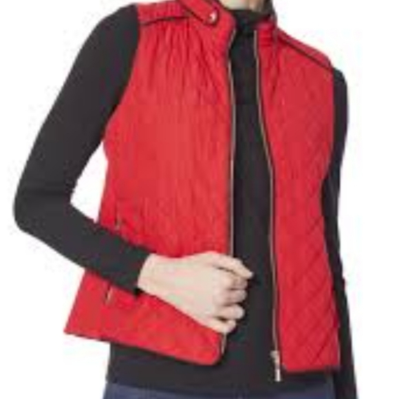 VEST Quilted red vest - Picture 3 of 10